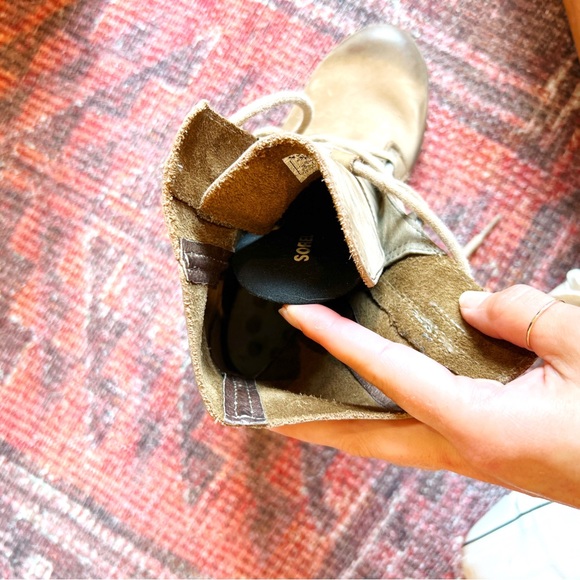 ✨Sorel Women's Joan Of Arctic Wedge Ash Brown Ankle-High Leather Rain Boot - Picture 10 of 11